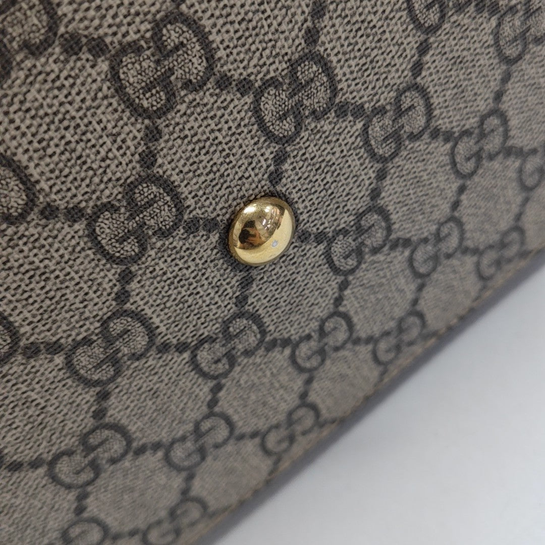 GG Blooms Monogram Coated Canvas Beige