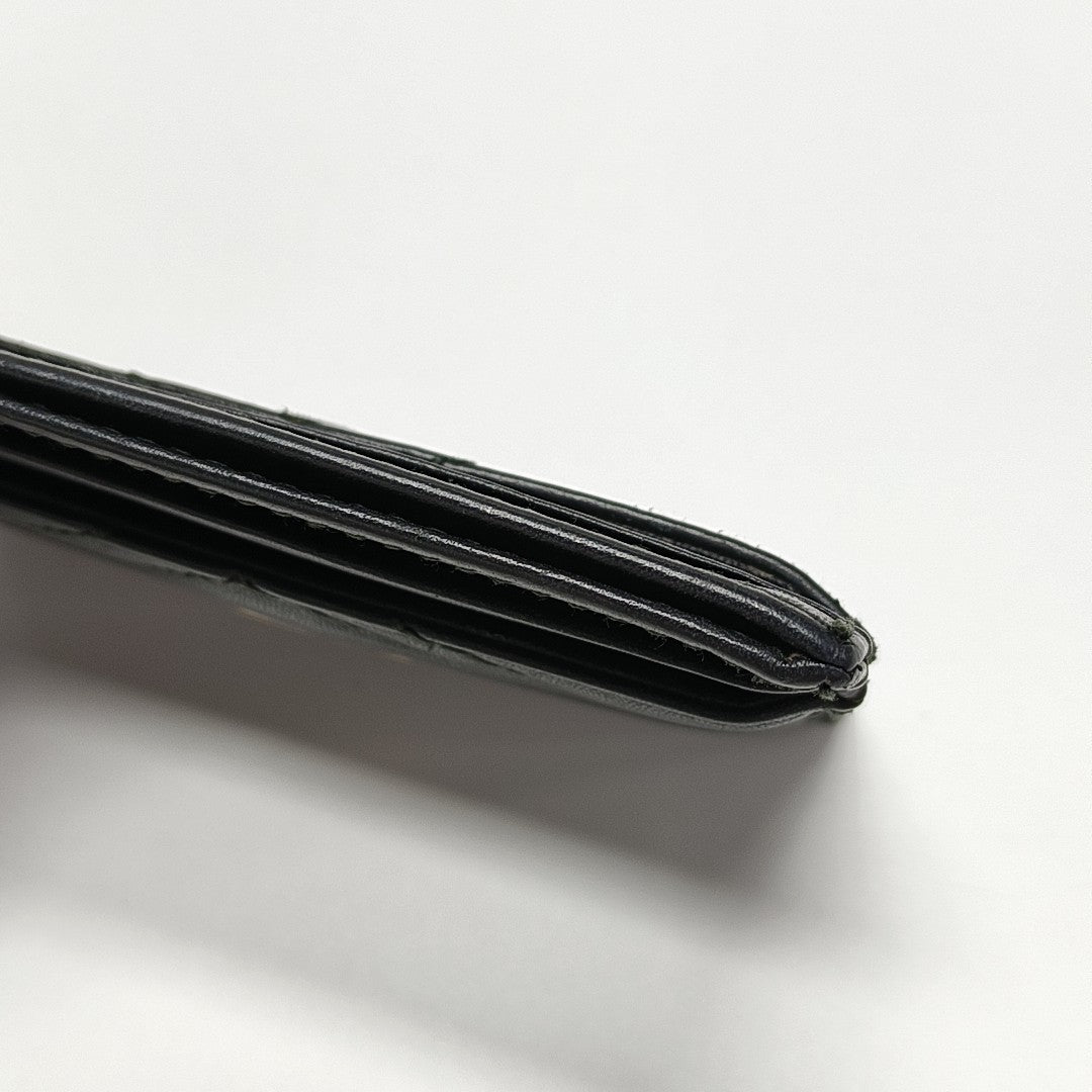 GG Marmont Mini Quilted Calfskin Black Card Holder