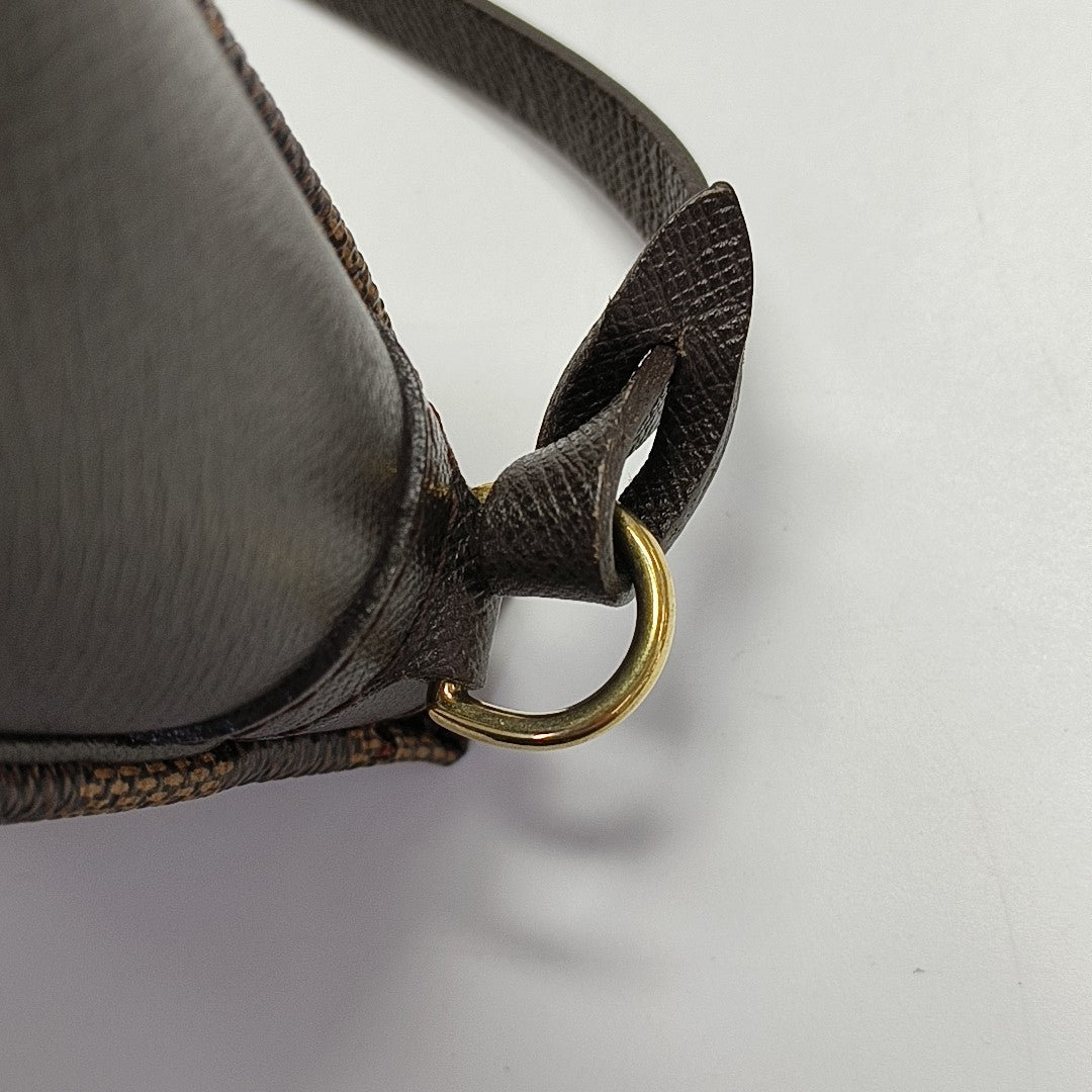 TROUSSE MAKE UP Damier Ebene Coated Canvas Brown