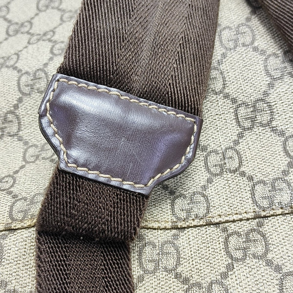 Monogram Coated Canvas Backpack Brown