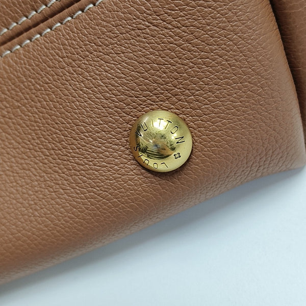 LOW KEY HOBO PM Monogram Calfskin Brown