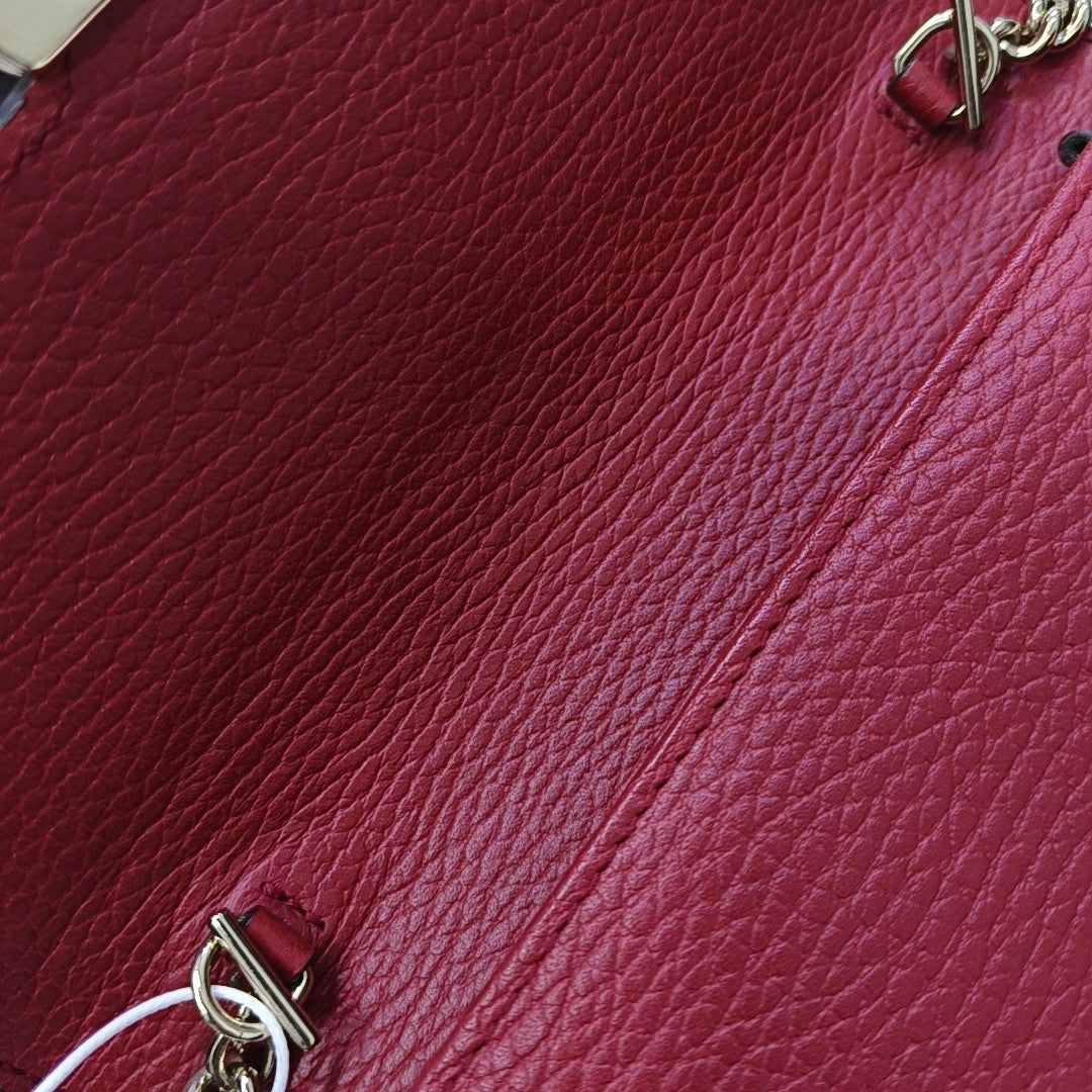 Calfskin Shoulder Bag Red
