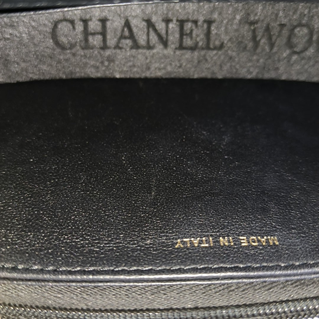 WOC Quilted Lambskin Black