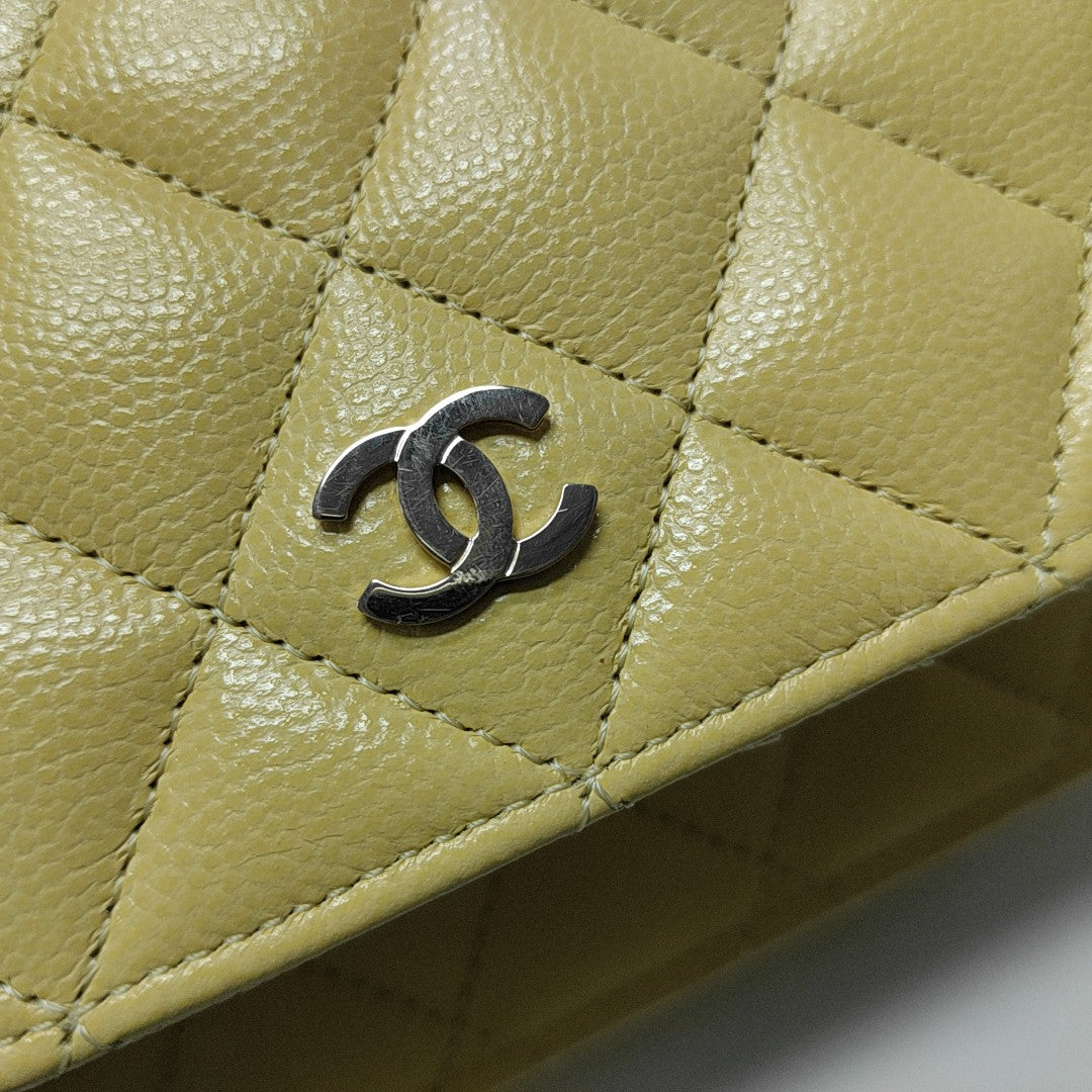 WOC Quilted Grained Calfskin Yellow