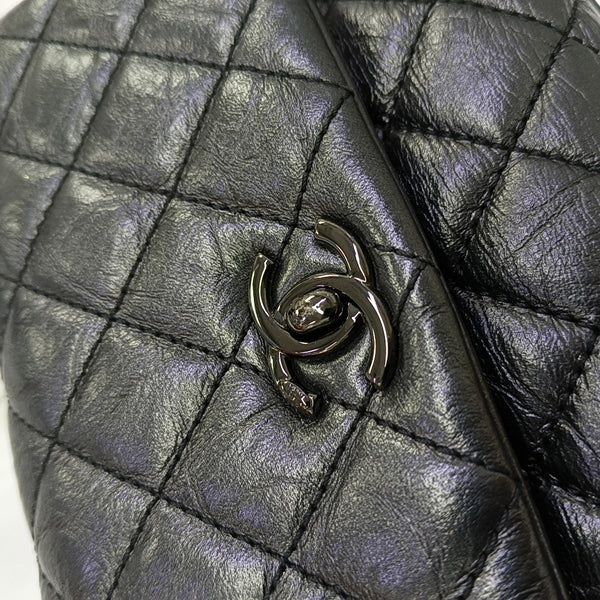 COCO HANDLE Small Quilted Calfskin Black