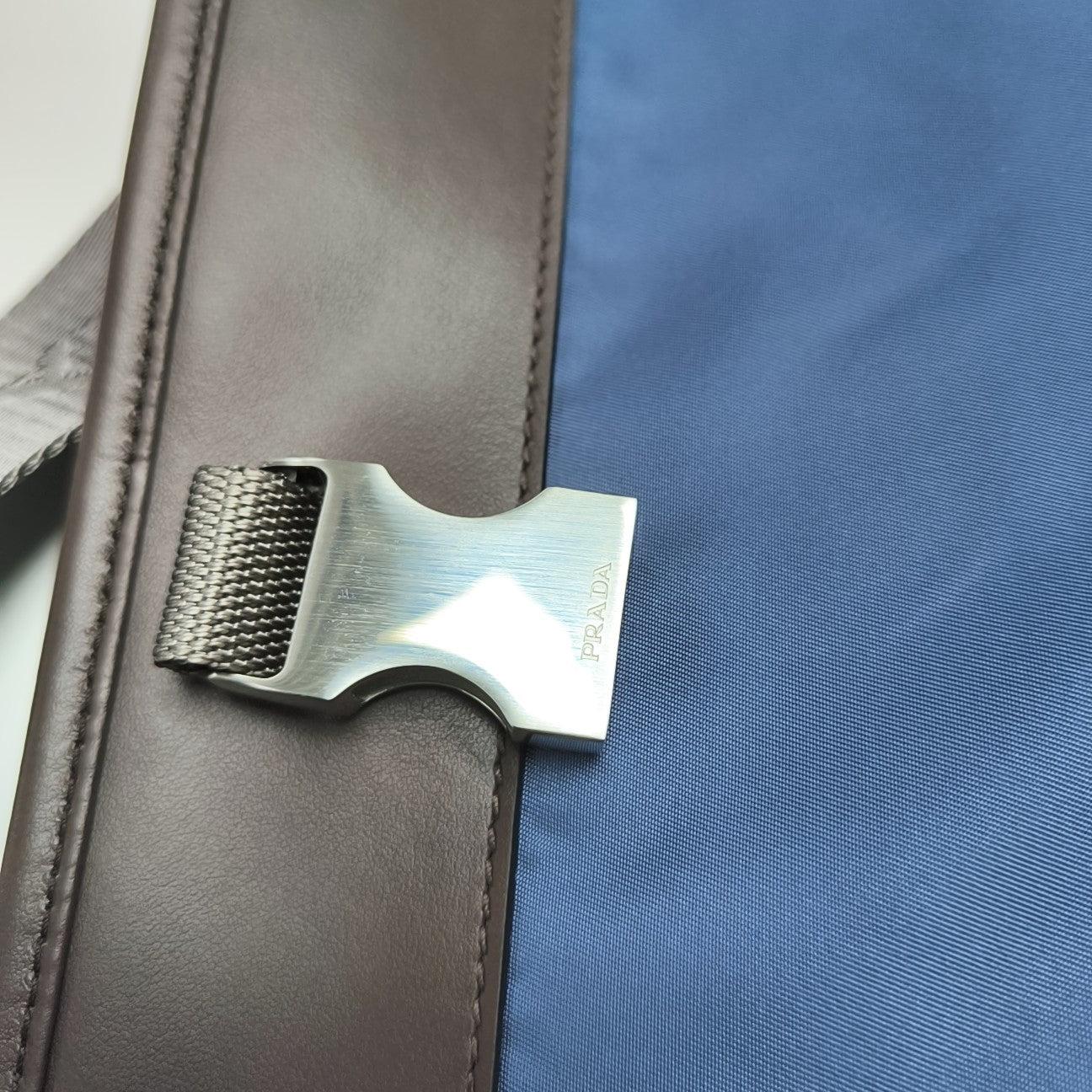 Nylon Shoulder Bag Blue