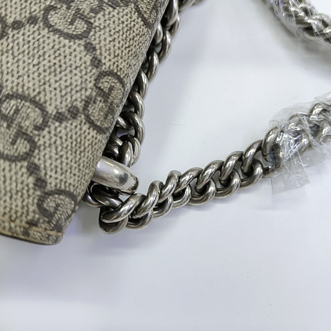 Dionysus Mini Monogram Coated Canvas Beige
