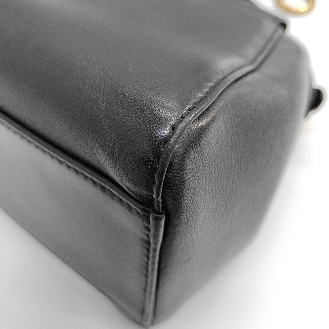 Peekaboo Mini Lambskin Black