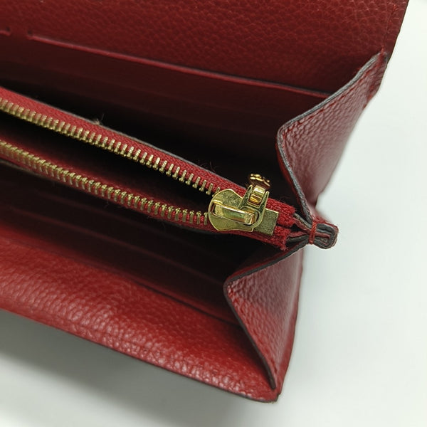 PALLAS Monogram Calfskin Red Wallet