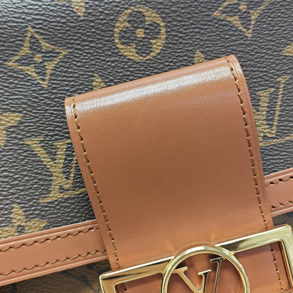 DAUPHINE MM Monogram Coated Canvas Brown
