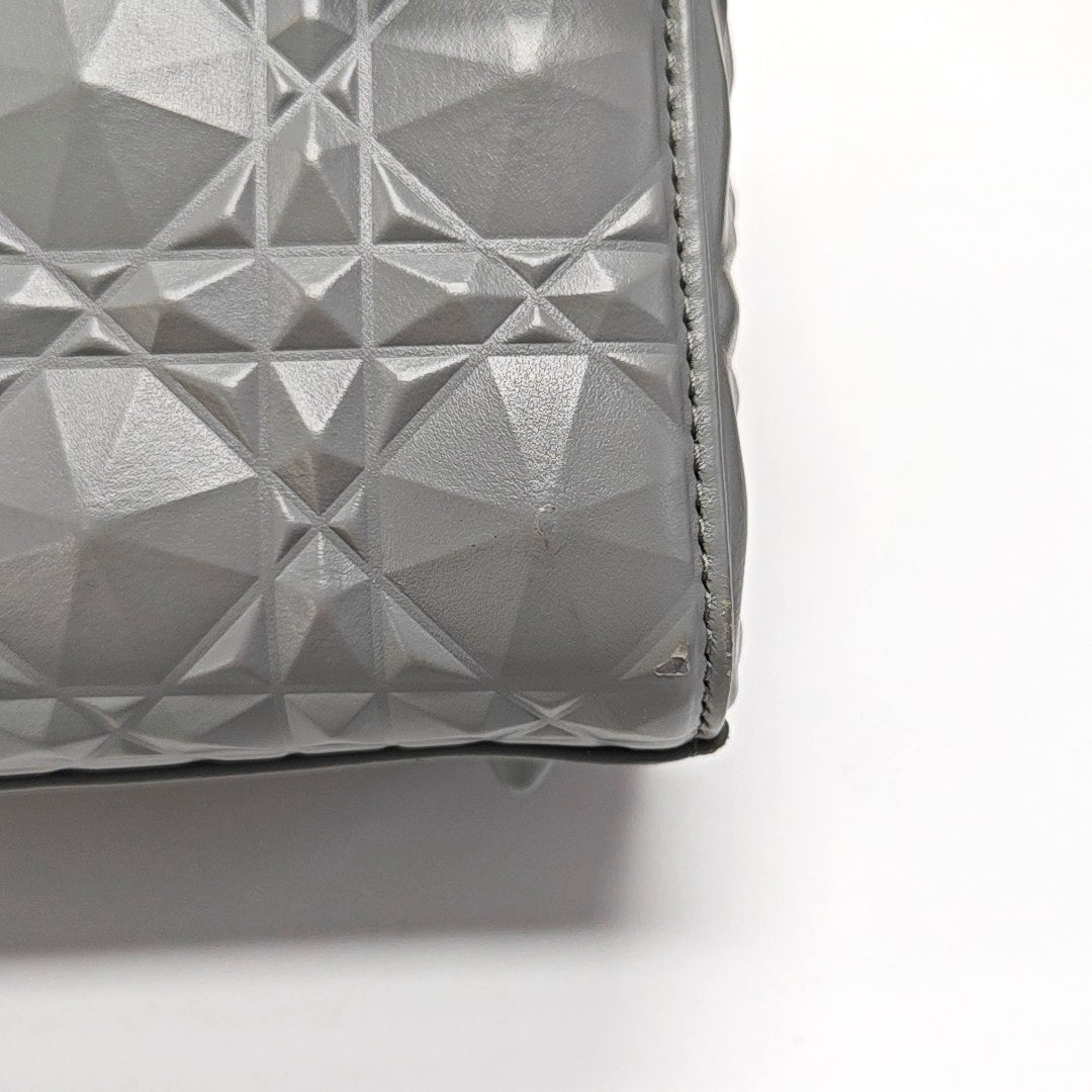 Authenticated pre-owned  Lady Dior Small Quilted Calfskin Grey - Crossbody Bag at Looply