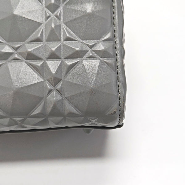 Authenticated pre-owned  Lady Dior Small Quilted Calfskin Grey - Crossbody Bag at Looply