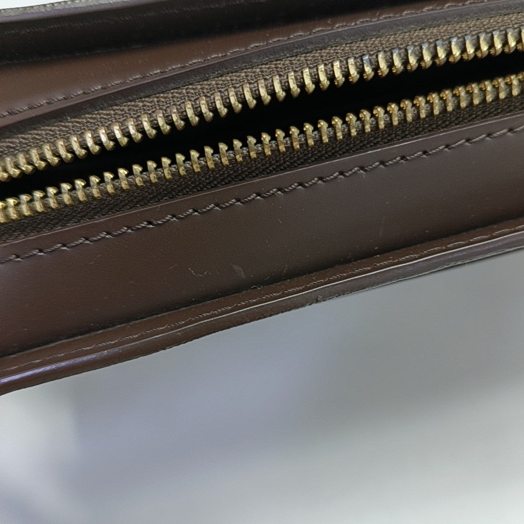 SAINT LOUIS Damier Ebene Coated Canvas Brown