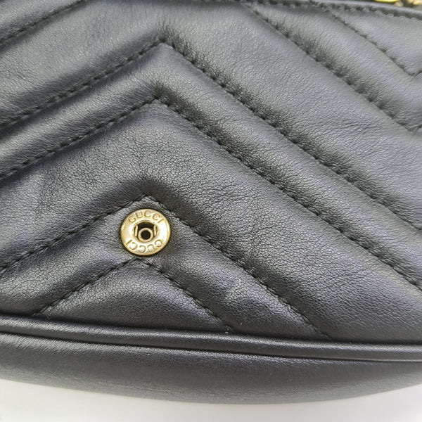 GG Marmont Mini Quilted Calfskin Black