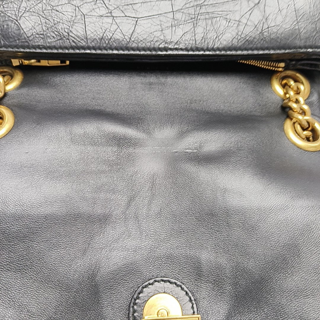 Crush Medium Calfskin Black
