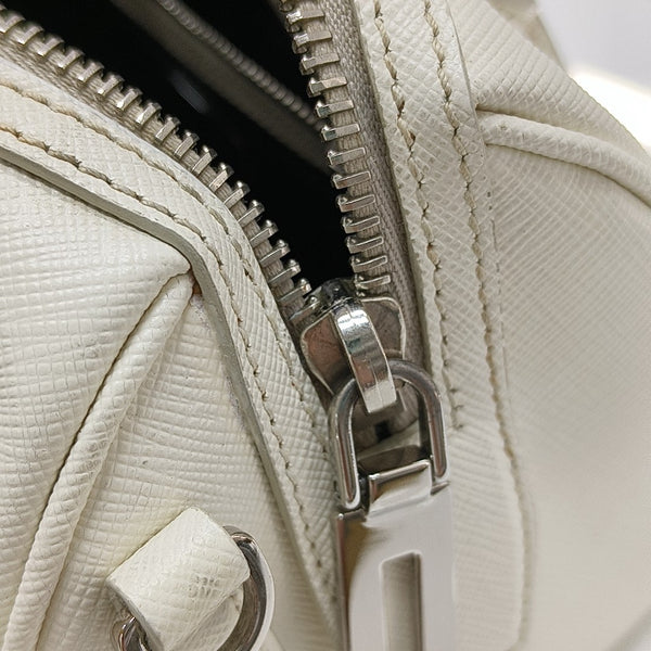 Saffiano Calfskin Shoulder Bag White