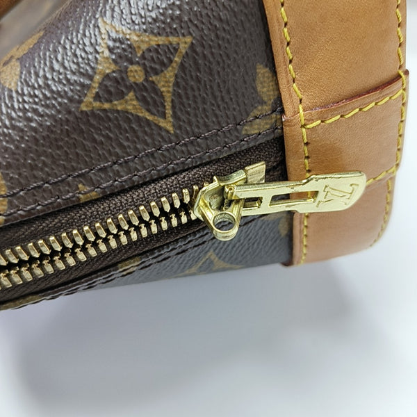 ALMA BB Monogram Coated Canvas Brown
