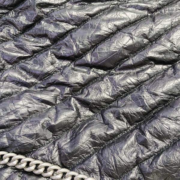 Crush Medium Quilted Calfskin Black