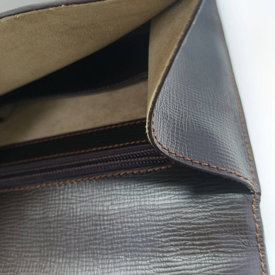 Calfskin Top Handle Bag Brown
