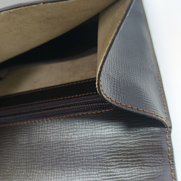 Calfskin Top Handle Bag Brown
