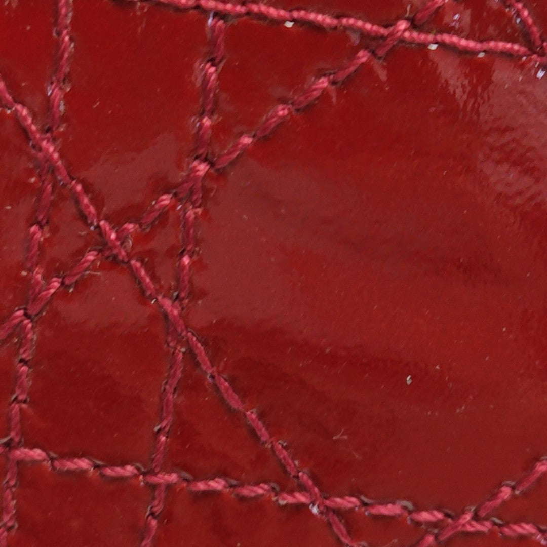Dior Soft Large Cannage Patent Leather Red