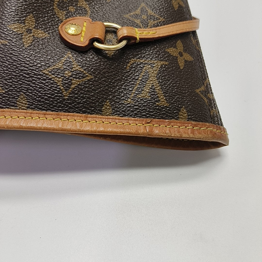 NEVERFULL MM Monogram Coated Canvas Brown