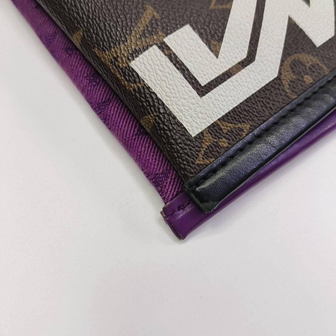 FLAT Monogram Coated Canvas Brown