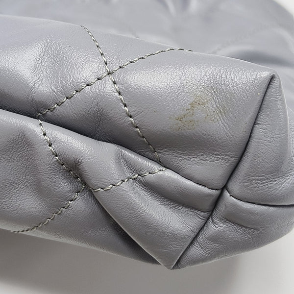 CHANEL 22 Mini Quilted Calfskin Gray