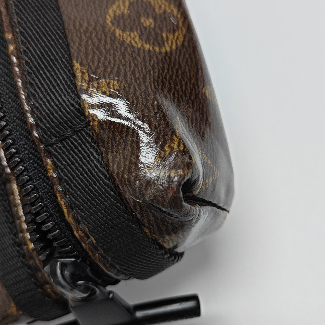 Monogram Coated Canvas Shoulder Bag PM Brown