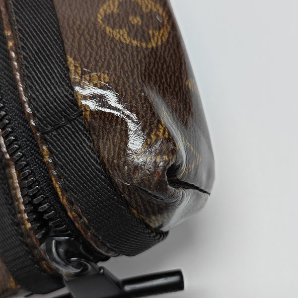 Monogram Coated Canvas Shoulder Bag PM Brown