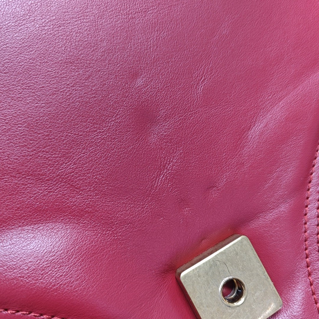 GG Marmont Small Quilted Calfskin Red