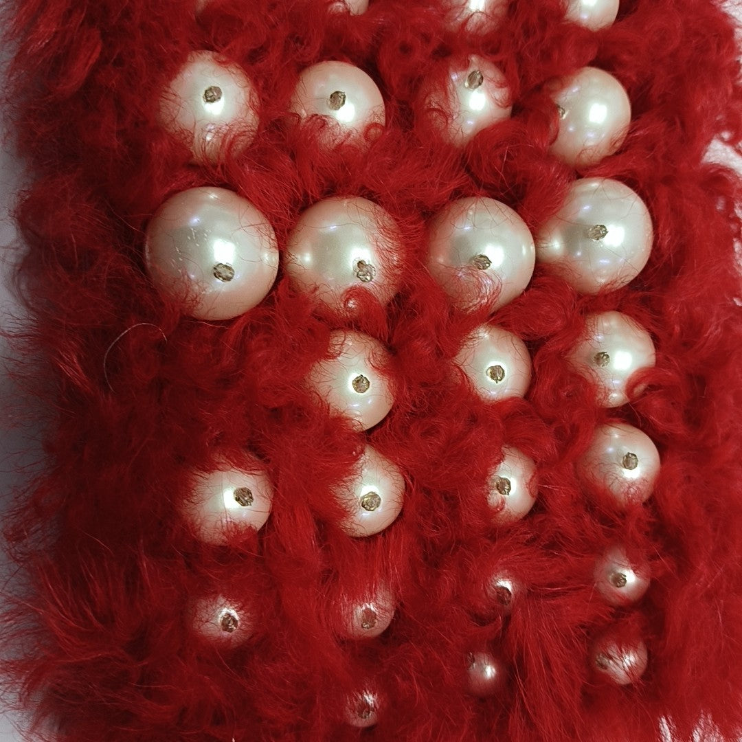 Fabric Shoulder Bag Red