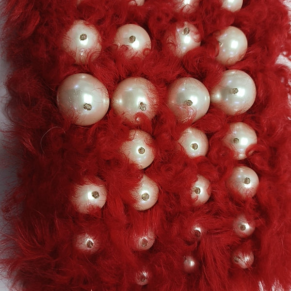 Fabric Shoulder Bag Red