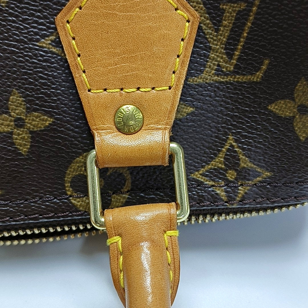 SPEEDY 25 Monogram Coated Canvas Brown