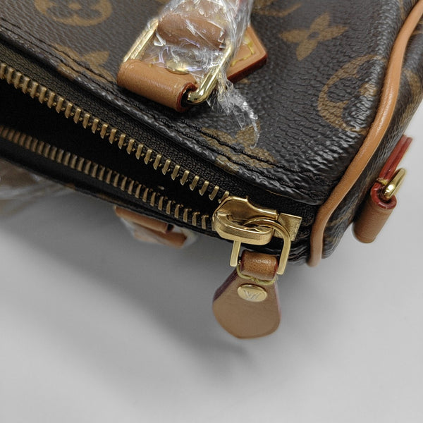 SPEEDY Nano Monogram Coated Canvas Brown