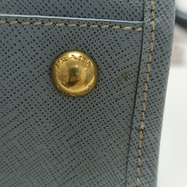 Saffiano Calfskin Top Handle Bag Blue