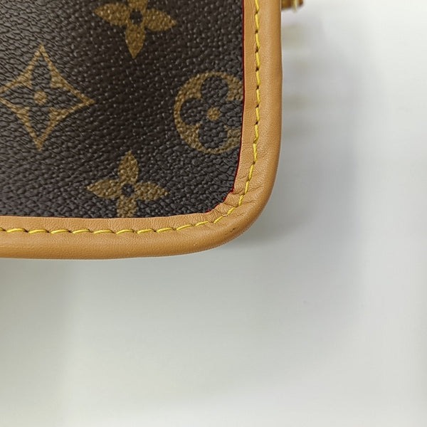DIANE Nano Monogram Coated Canvas Brown