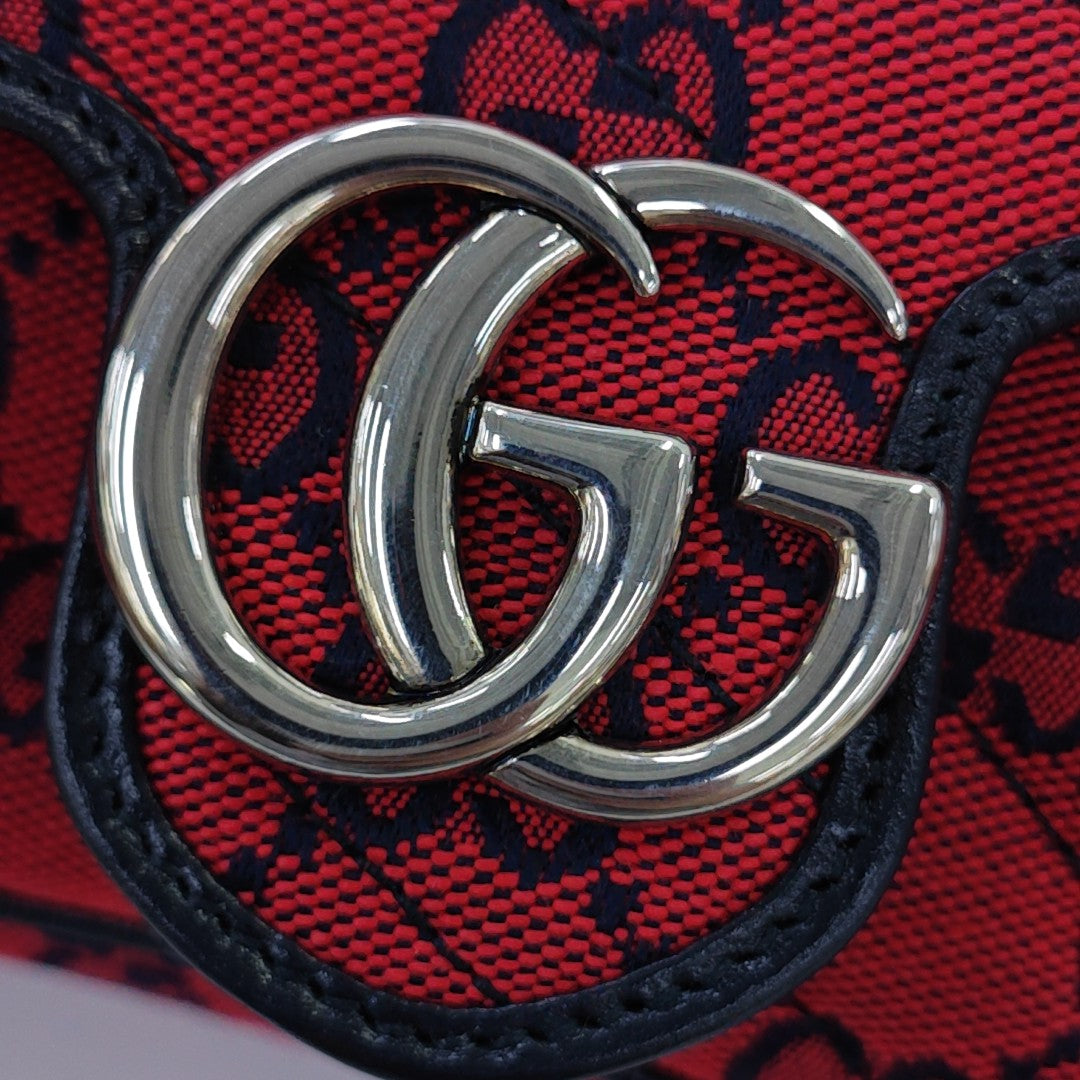 GG Marmont Mini Quilted Canvas Red