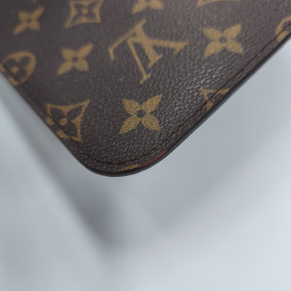NEVERFULL MM Monogram Coated Canvas Brown