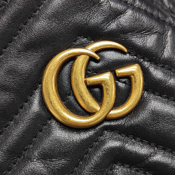 GG Marmont Mini Quilted Calfskin Black