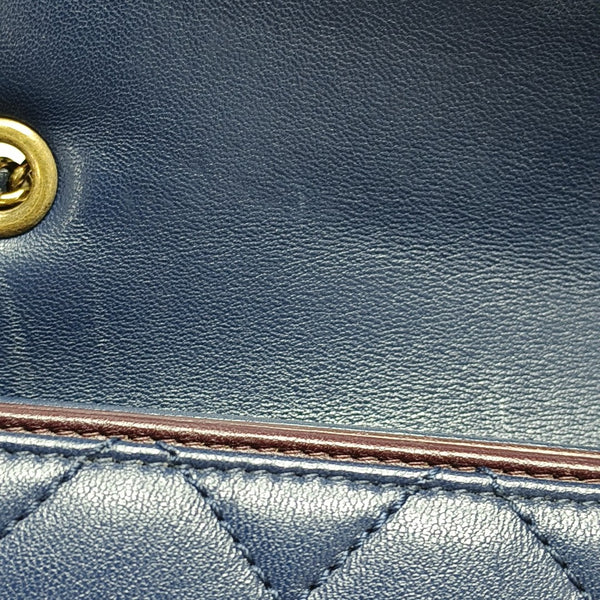 BEAUTY LOCK Quilted Lambskin Blue