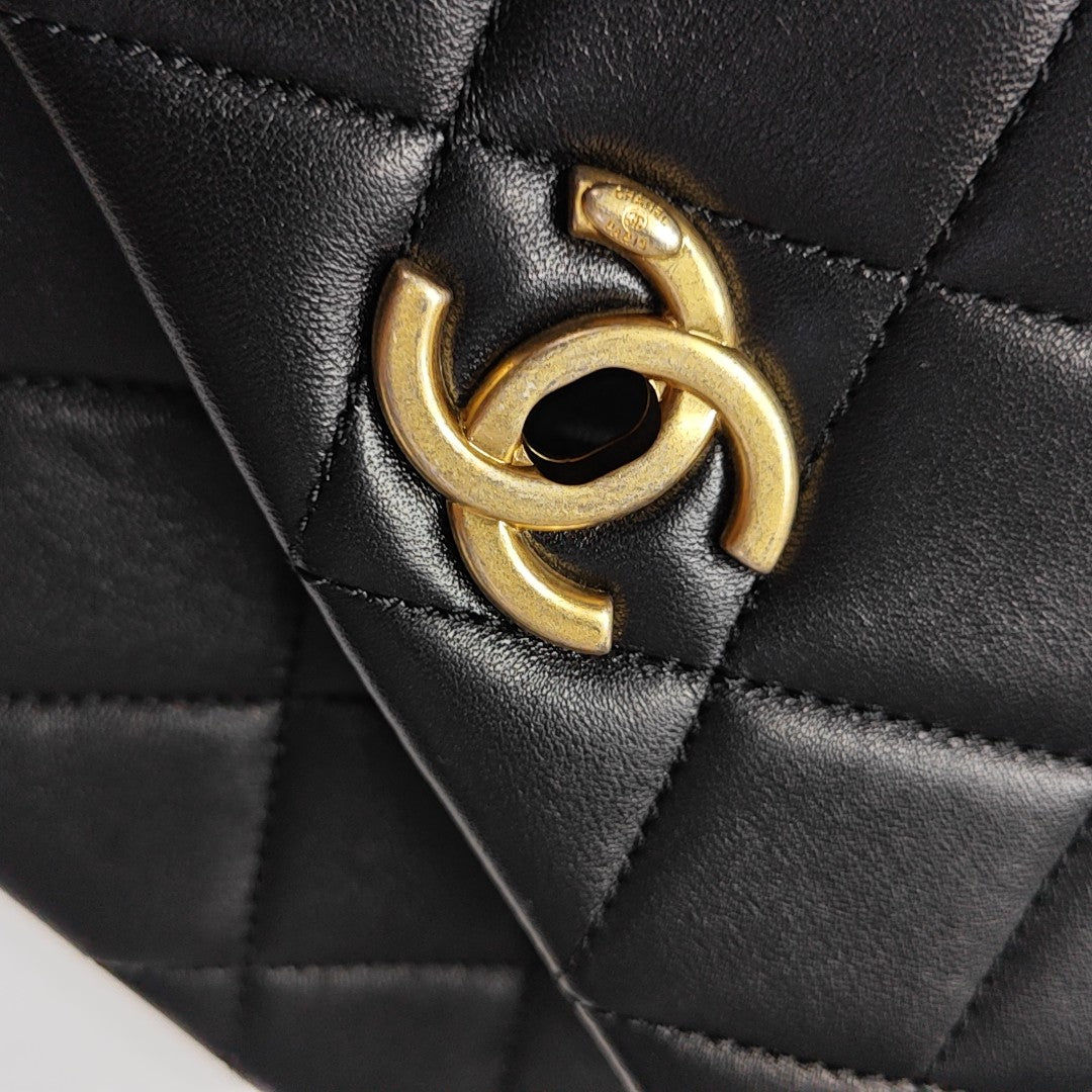 Mini Quilted Lambskin Black