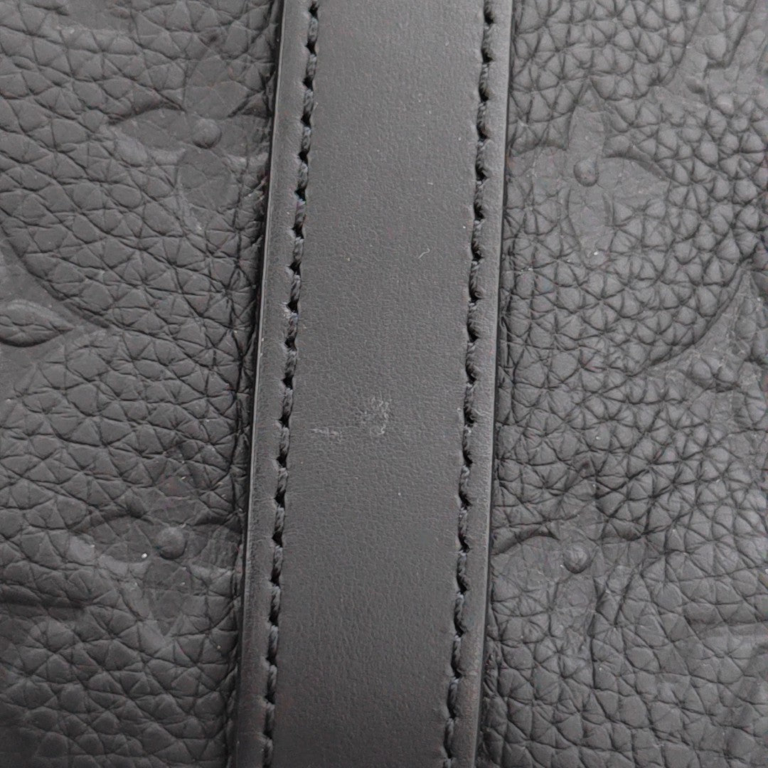 KEEPALL 25 Monogram Calfskin Black