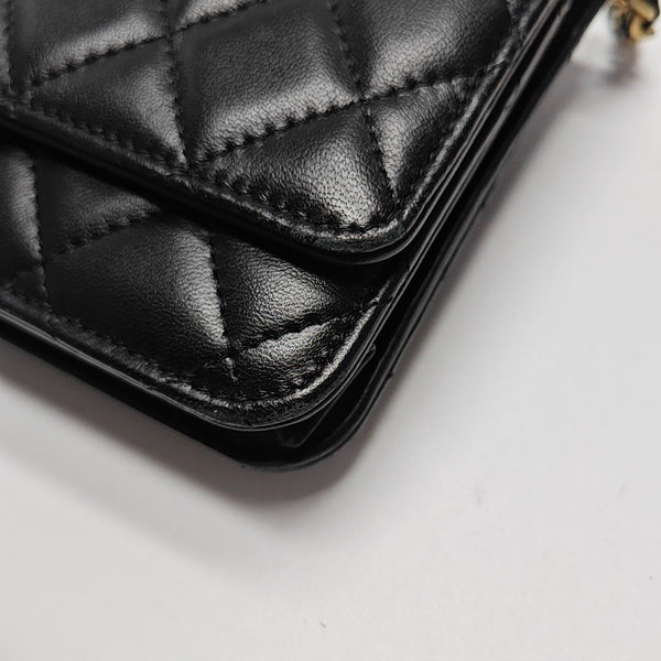 WOC Quilted Lambskin Black