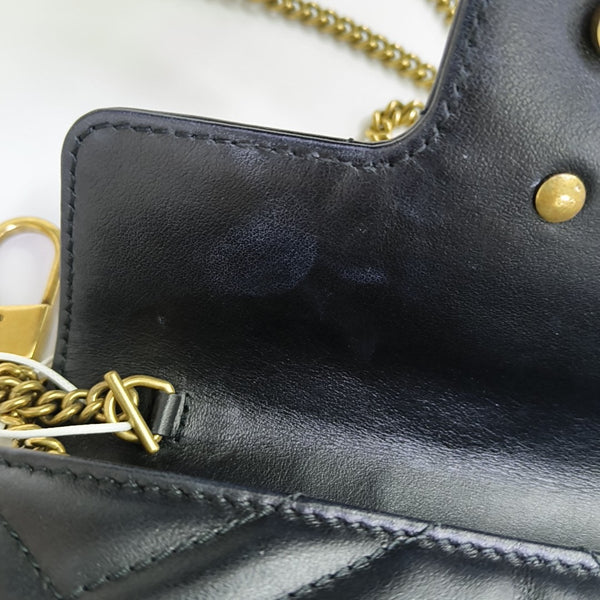 GG Marmont Mini Quilted Calfskin Black