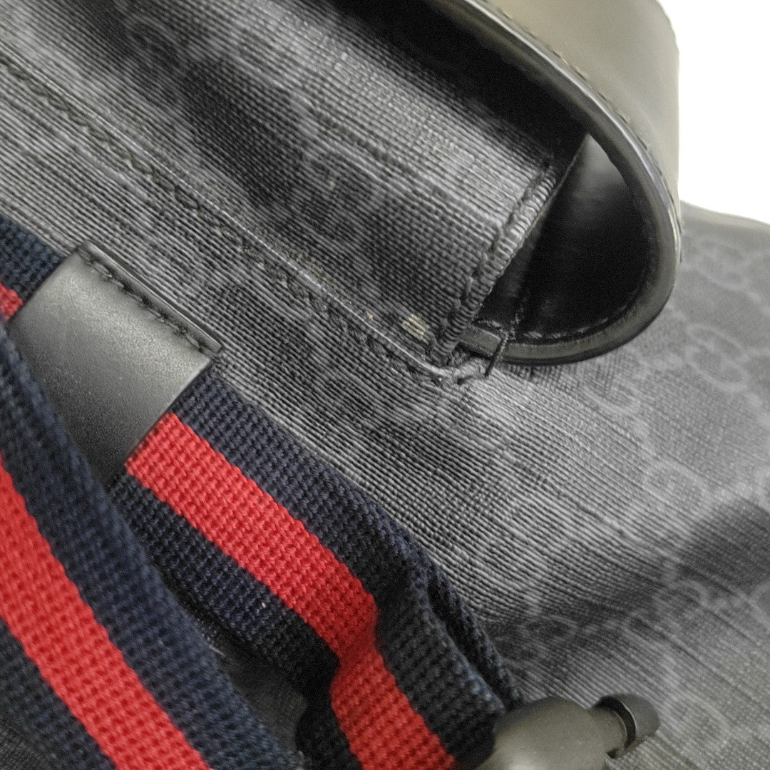 GG Supreme Monogram Coated Canvas Black