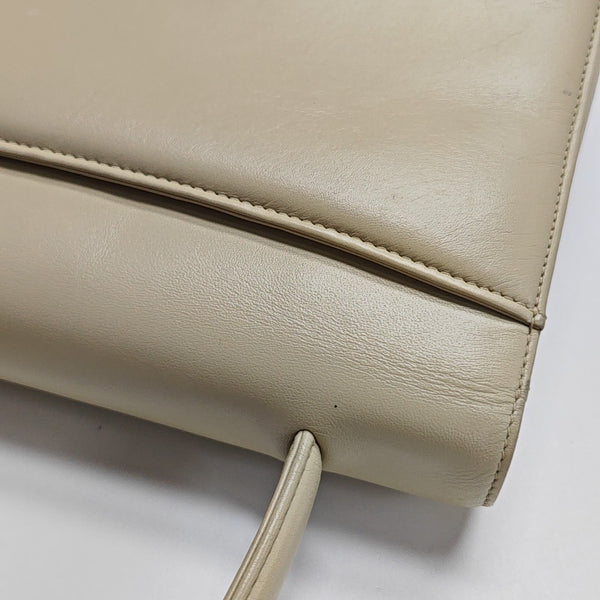 Calfskin Top Handle Bag Beige