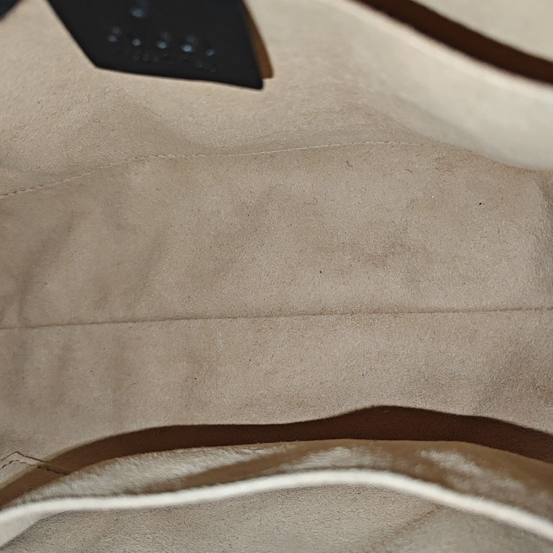 Padlock Small Monogram Coated Canvas Beige