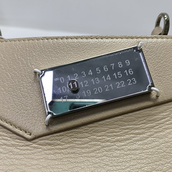 Calfskin Top Handle Bag Beige