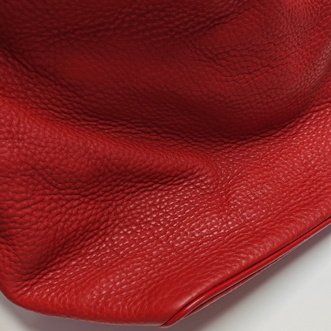 Calfskin Bucket Bag Red